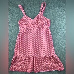 The North Face Dress Women’s XL Purple Orange Geometric Tiered Stretch Dress